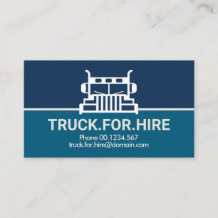 Semi Truck Border Motif Large Truck voor Hire Visitekaartje