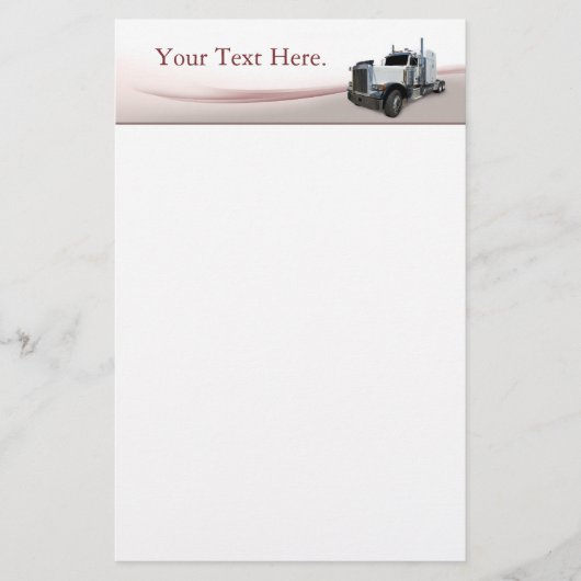 Semi Truck Briefpapier (Voorkant)