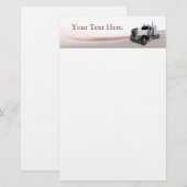 Semi Truck Briefpapier (Voorkant / Achterkant)
