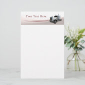 Semi Truck Briefpapier (Staand voorkant)