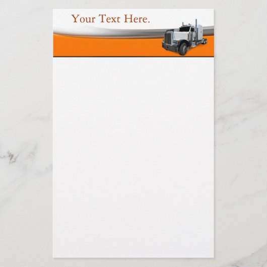 Semi Truck Briefpapier (Voorkant)