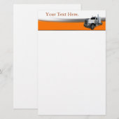 Semi Truck Briefpapier (Voorkant / Achterkant)