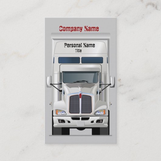Semi Truck Business Profile Card Visitekaartje (Voorkant)