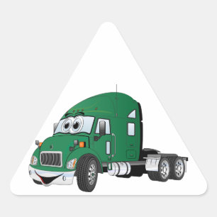 Semi Truck Cabine Groen Sticker