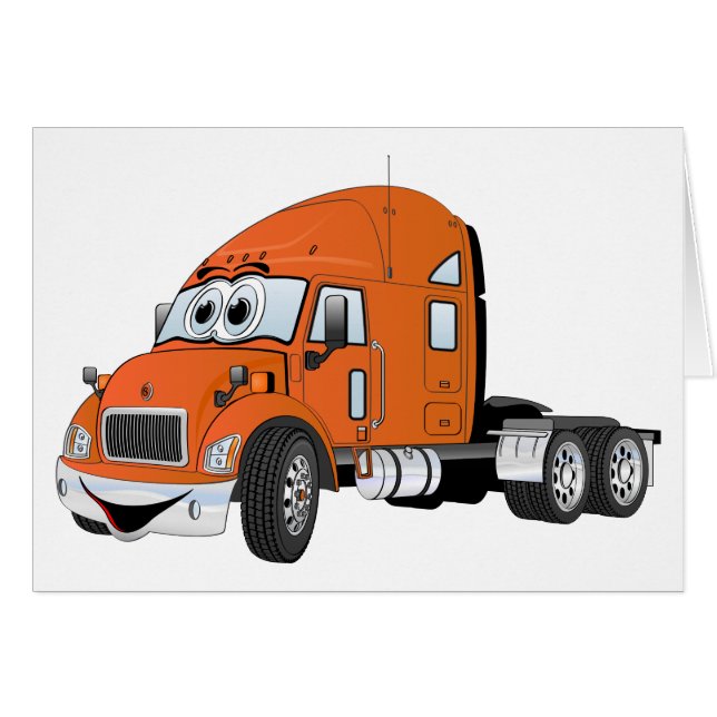 Semi Truck Cabine Sinaasappel (Voorkant Horizontaal)