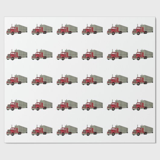 Semi Truck Cadeaupapier (Vlak)