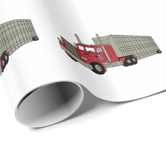 Semi Truck Cadeaupapier (Rol Hoek)