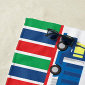 Semi Truck Convoy gepersonaliseerde strandlaken (In situ)