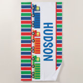 Semi Truck Convoy gepersonaliseerde strandlaken (Voorkant)