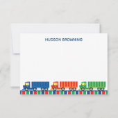 Semi Truck Convoy Personalized Note Cards Bedankkaart (Voorkant)