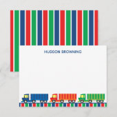 Semi Truck Convoy Personalized Note Cards Bedankkaart (Voorkant / Achterkant)