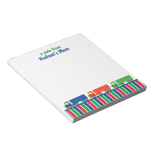 Semi Truck Convoy Personalized Notitieblok (Schuin)