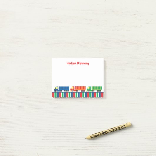 Semi Truck Convoy Personalized Post-it Notitieblok Post-it® Notes (Op bureau)