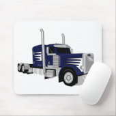 Semi Truck Dark Blue Muismat (Met muis)