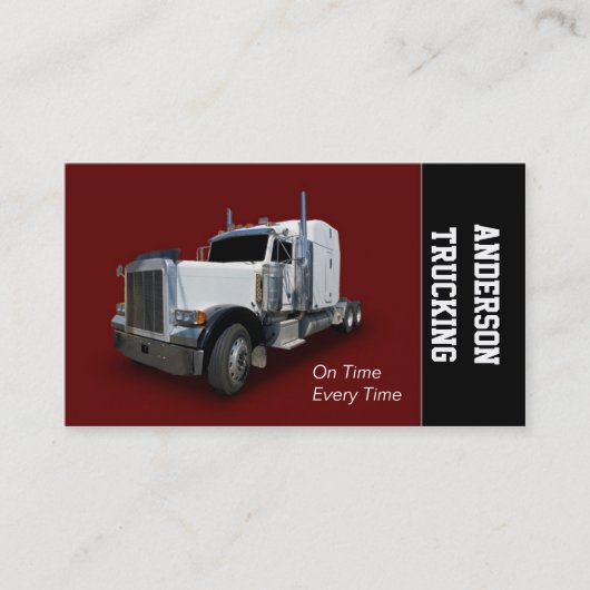 Semi Truck Delivery Company Visitekaartje (Voorkant)