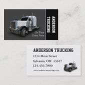 Semi Truck Delivery Company Visitekaartje (Voorkant / Achterkant)