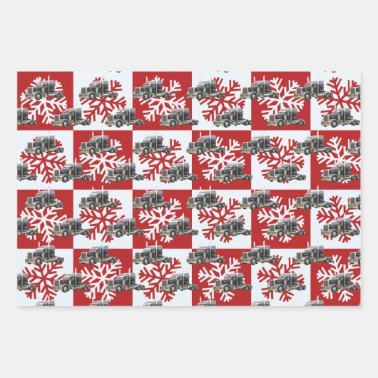 Semi Truck Driver Cool Inpakpapier Vel (Voorkant 3)