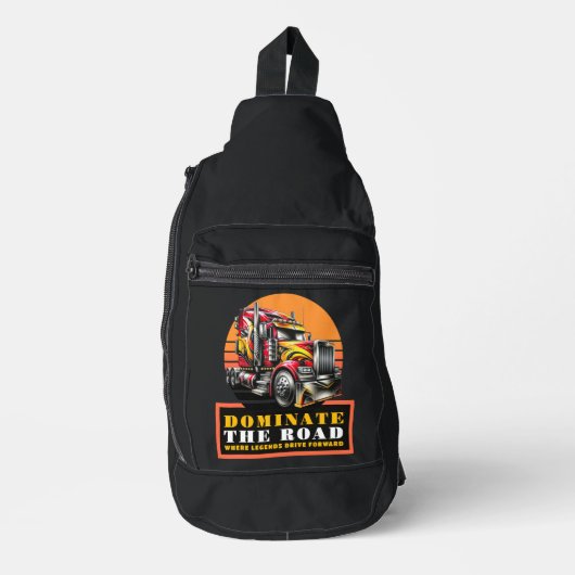 Semi Truck Driver Sling Bag (Voorkant)