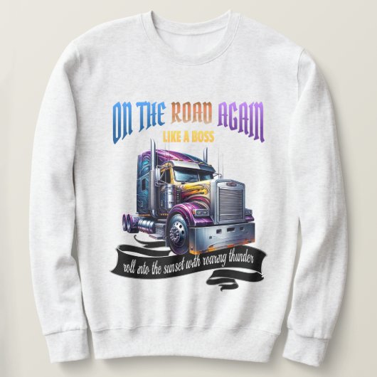 Semi Truck Driver Trui (Design voorkant)