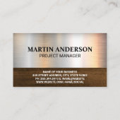 Semi Truck en Wood Steel Visitekaartje (Achterkant)