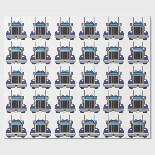 Semi Truck Front Cadeaupapier (Vlak)