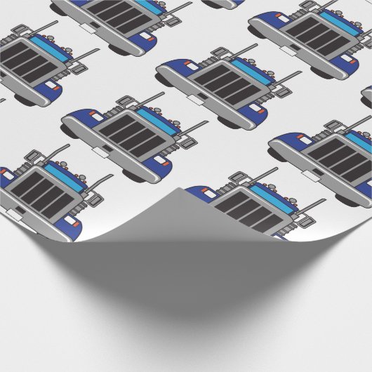 Semi Truck Front Cadeaupapier (Hoek)