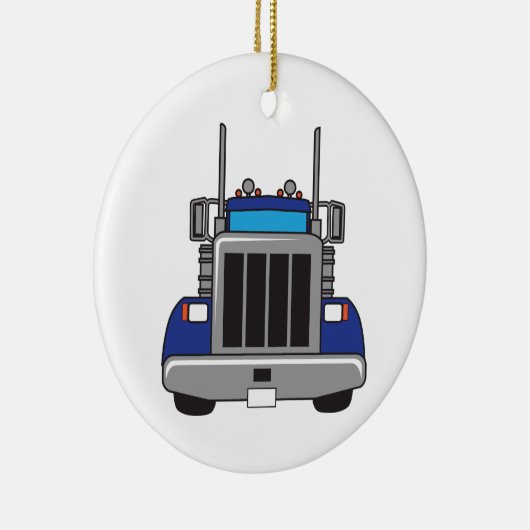 Semi Truck Front Keramisch Ornament (Rechts)