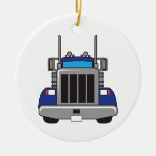 Semi Truck Front Keramisch Ornament