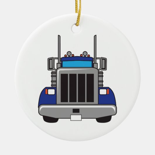 Semi Truck Front Keramisch Ornament (Voorkant)