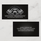 Semi Truck Gears en Pistons Visitekaartje (Voorkant / Achterkant)