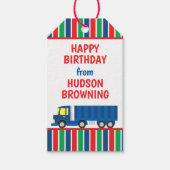 Semi Truck gepersonaliseerde cadeau Labels Cadeaulabel
