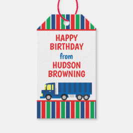 Semi Truck gepersonaliseerde cadeau Labels Cadeaulabel