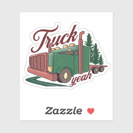  semi-truck grappig sticker (Vel)