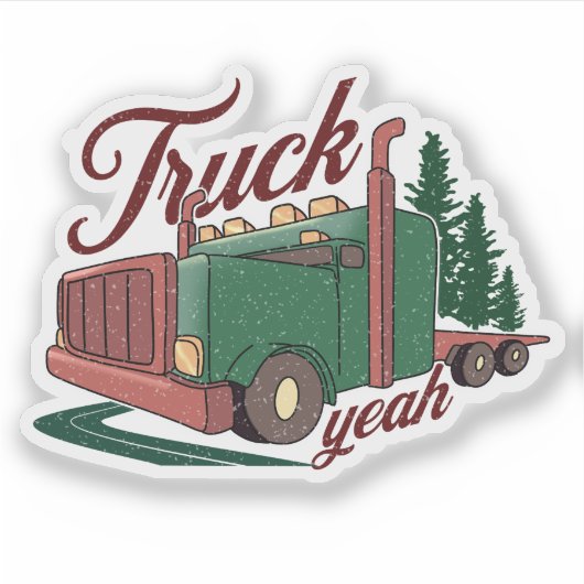  semi-truck grappig sticker (Voorkant)