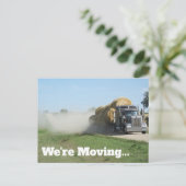Semi Truck Hauling Hay Moving Feestdagenkaart (Staand voorkant)