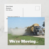 Semi Truck Hauling Hay Moving Feestdagenkaart (Voorkant / Achterkant)