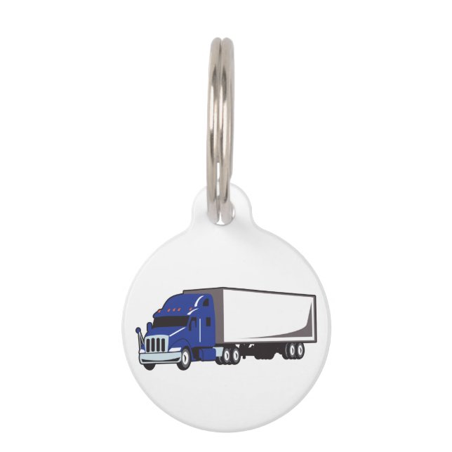 Semi Truck Huisdierpenning (Voorkant)