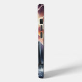 Semi Truck In Een Levendig Lightning Storm Case-Mate iPhone Case (Achterkant / Links)