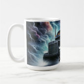 Semi Truck In Een Levendig Lightning Storm Koffiemok (Links)