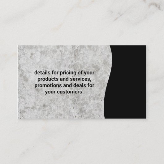 Semi Truck | Industrieel | Beton Visitekaartje (Achterkant)