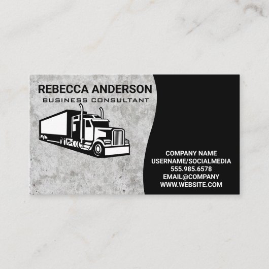 Semi Truck | Industrieel | Beton Visitekaartje (Voorkant)