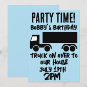 SEMI-TRUCK JONGENS KINDEREN VERJAARDAG FEEST UITNO KAART (Voorkant / Achterkant)