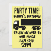 SEMI-TRUCK JONGENS KINDEREN VERJAARDAG FEEST UITNO KAART (Voorkant)
