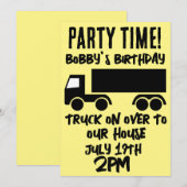 SEMI-TRUCK JONGENS KINDEREN VERJAARDAG FEEST UITNO KAART (Voorkant / Achterkant)