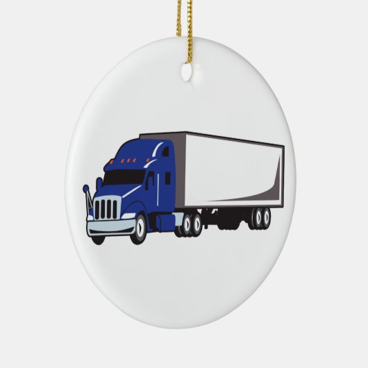 Semi Truck Keramisch Ornament (Rechts)
