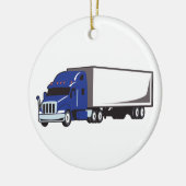 Semi Truck Keramisch Ornament (Links)