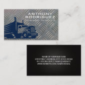 Semi Truck Logo | Achtergrond Bord metaal Visitekaartje (Voorkant / Achterkant)