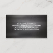 Semi Truck Logo | Donker bekrast staal Visitekaartje (Achterkant)