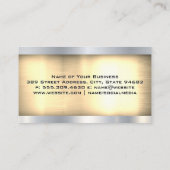 Semi Truck Logo | Gold Silver Metallic Visitekaartje (Achterkant)