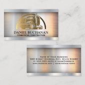 Semi Truck Logo | Goud metallisch Visitekaartje (Voorkant / Achterkant)